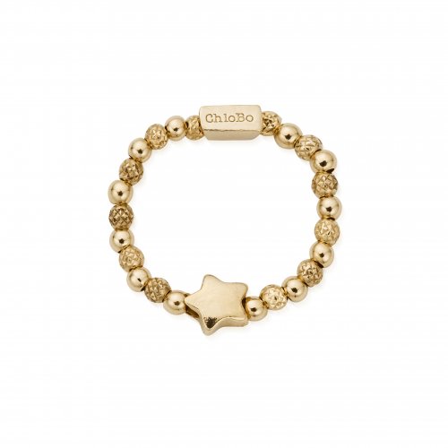 Chlobo Gold Inset Star Ring