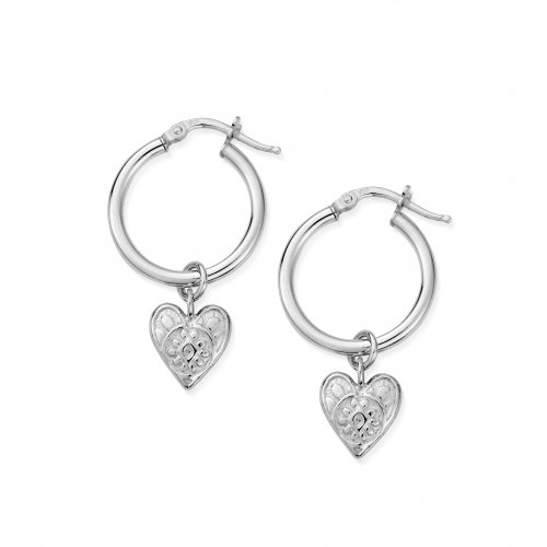 Chlobo Decorated Heart Hoops