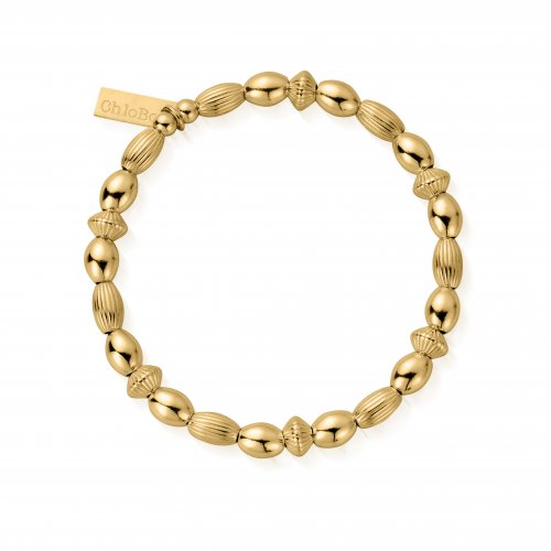 Chlobo Gold Mini Oval Disc Bracelet