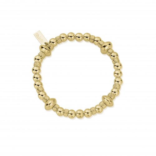 Chlobo Gold Twisted Disc Bracelet