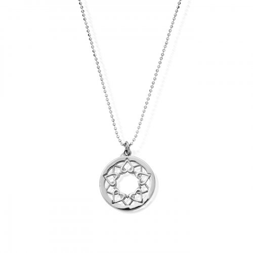 Chlobo Diamond Cut Chain With Heart Mandala Pendant