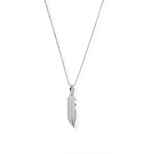 Chlobo Diamond Cut Chain With Feather Pendant