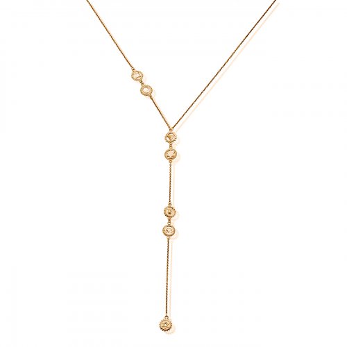 Chlobo Gold Positive Vibes Lariat Necklace