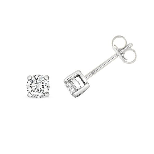 Diamond Studs In 9ct White Gold 