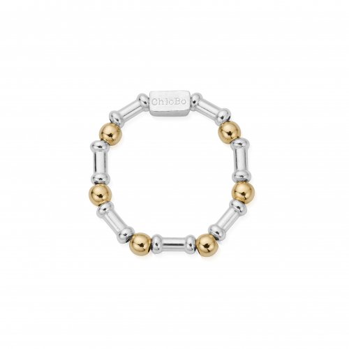 Chlobo Gold And Silver Rhythm Of Water Ring