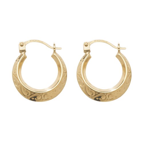 9ct Gold Creole Earrings 