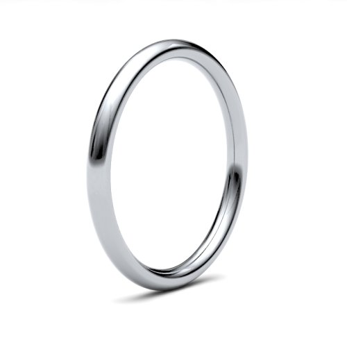 Platinum 2mm Heavy Court Wedding Ring