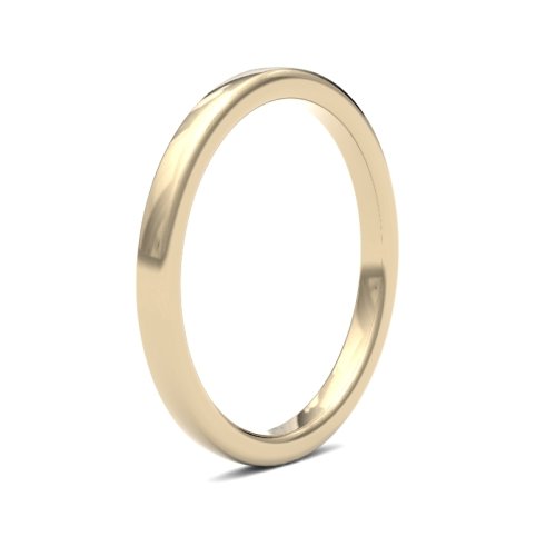 14ct Yellow Gold 2mm Heavy Soft Court Wedding Ring