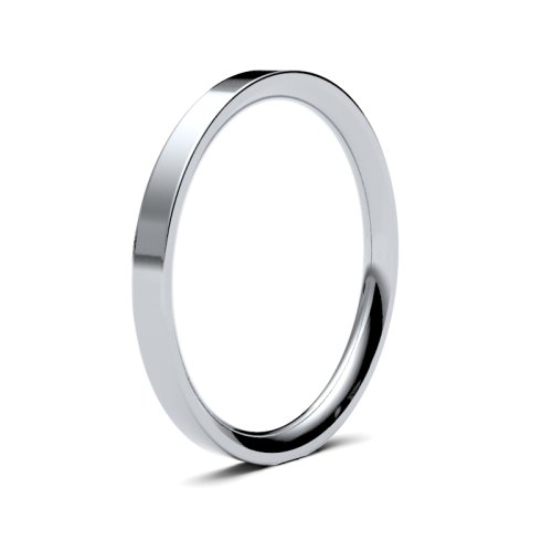 Palladium 2mm Heavy Flat Court Wedding Ring