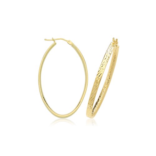 9ct Gold D/c Hoops Earrings ER1221-