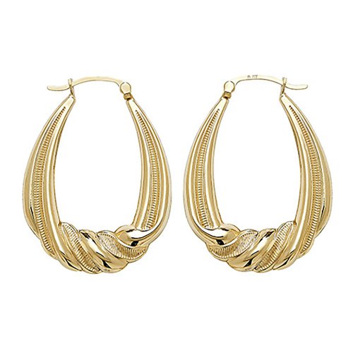 9ct Gold Creole Earrings 