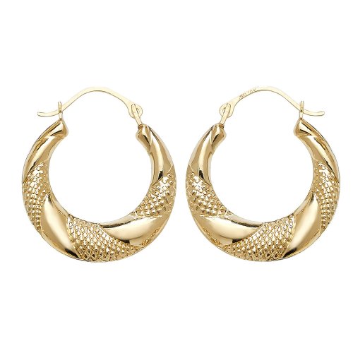 9ct Gold Creole Earrings 