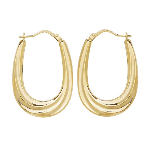 9ct Gold Creole Earrings 