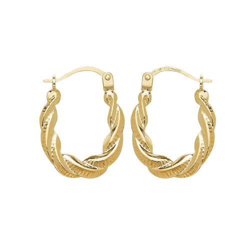 9ct Gold Creole Earrings 