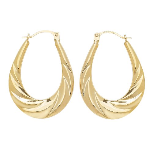 9ct Gold Creole Earrings 