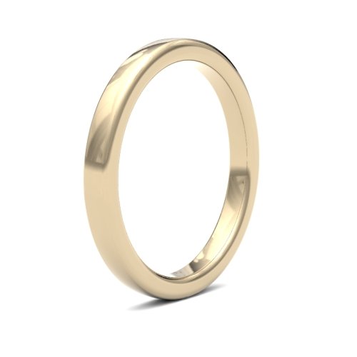 14ct Yellow Gold 2.5mm Heavy Soft Court Wedding Ring