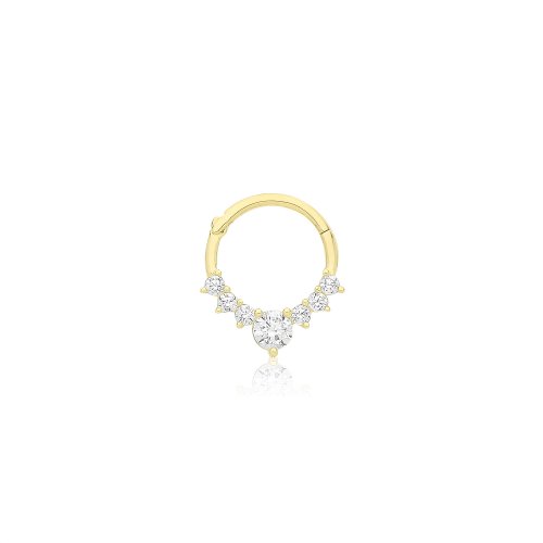 9ct Gold Cz Septum Piercing 