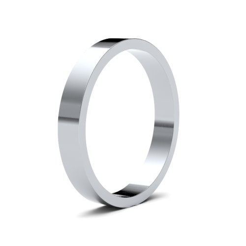 Palladium 500 3mm Flat Light Wedding Ring