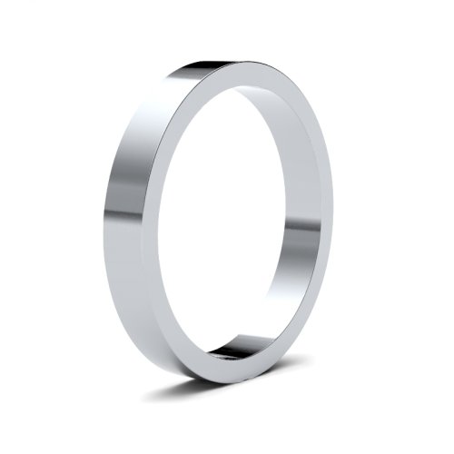 Palladium 3mm Flat Medium Wedding Ring