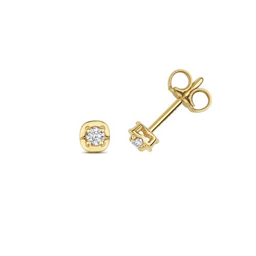 Diamond Earring Studs In 9ct Gold 