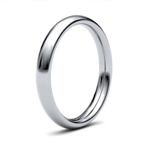Platinum 3mm Heavy Court Wedding Ring