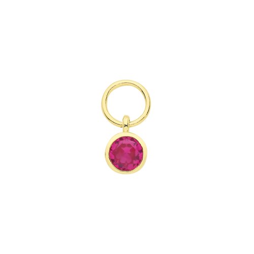 9ct Gold Single Stone Earring Charm 