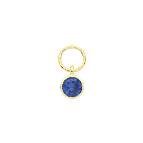 9ct Gold Single Stone Earring Charm 