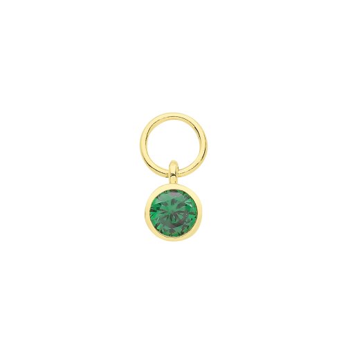 9ct Gold Single Stone Earring Charm 