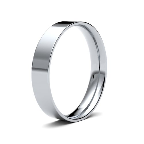 Palladium 4mm Light Flat Court Wedding Ring