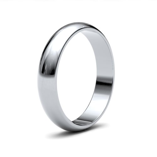Palladium 500 4mm D Shape Light Wedding Ring