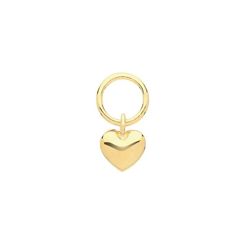 9ct Gold Heart Earring Charm 