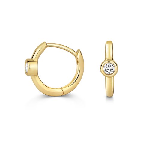 Diamond Huggies In 9ct Gold 