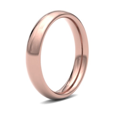 14ct Rose Gold 4mm Heavy Court Wedding Ring