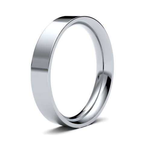 Palladium 4mm Heavy Flat Court Wedding Ring