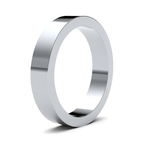 Palladium 500 4mm Flat Heavy Wedding Ring