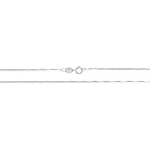 9ct White Gold Close Curb Chain 