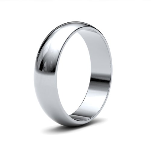 Palladium 500 5mm D Shape Light Wedding Ring