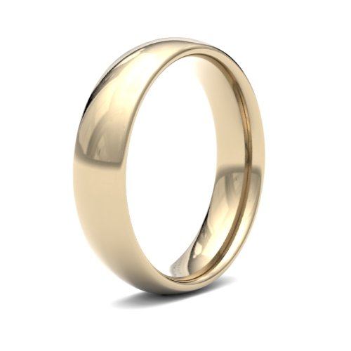 9ct Yellow Gold 5mm Medium Court Wedding Ring