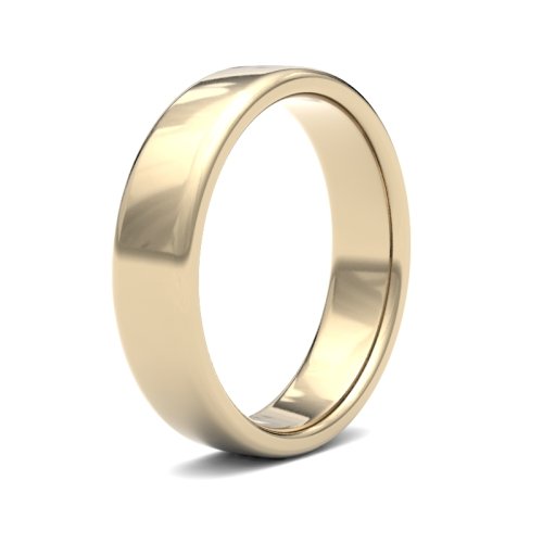 18ct Yellow Gold 5mm Medium Soft Court Wedding Ring