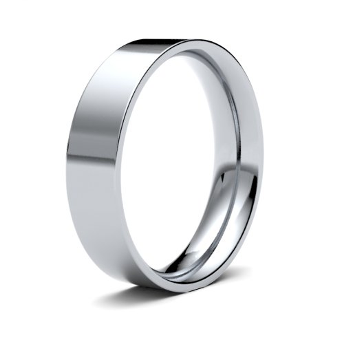 Palladium 5mm Medium Flat Court Wedding Ring