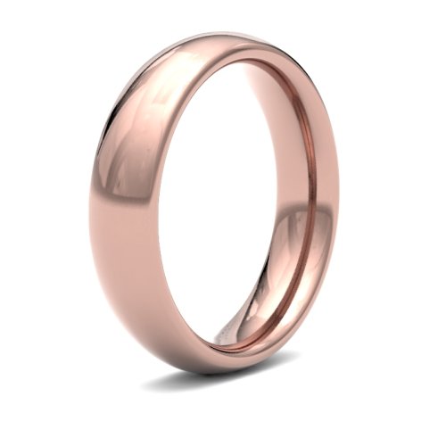9ct Rose Gold 5mm Heavy Court Wedding Ring