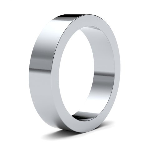 Palladium 5mm Flat Heavy Wedding Ring
