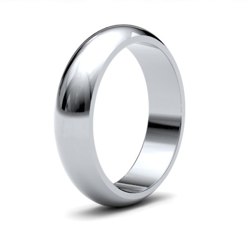 Palladium 500 5mm D Shape Heavy Wedding Ring