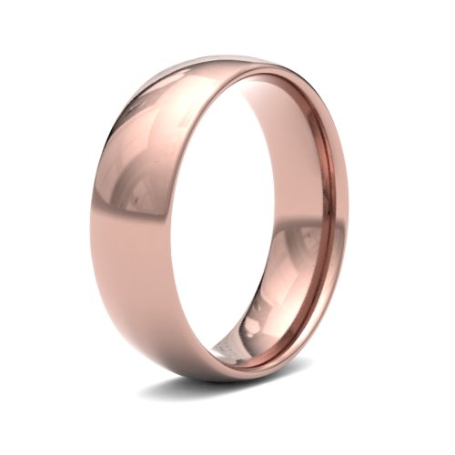 14ct Rose Gold 6mm Light Court Wedding Ring