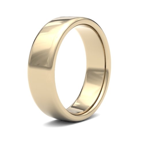 18ct Yellow Gold 6mm Medium Soft Court Wedding Ring