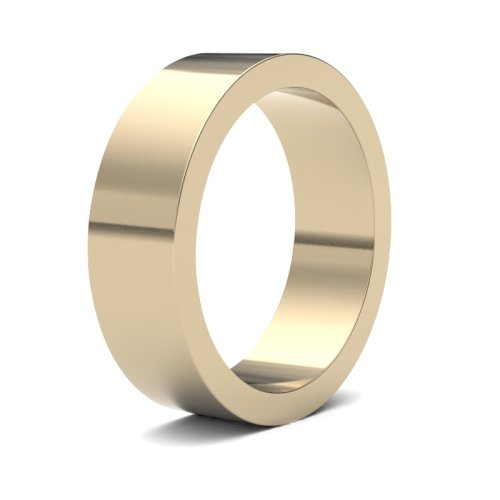 9ct Yellow Gold 6mm Flat Medium Wedding Ring
