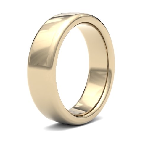18ct Yellow Gold 6mm Heavy Soft Court Wedding Ring