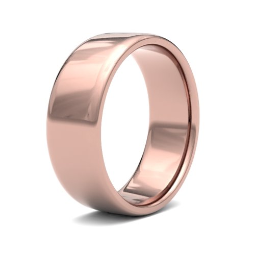 14ct Rose Gold 7mm Light Soft Court Wedding Ring