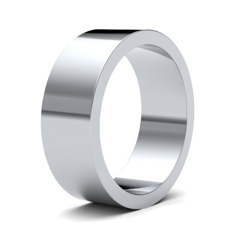 Palladium 7mm Flat Light Wedding Ring