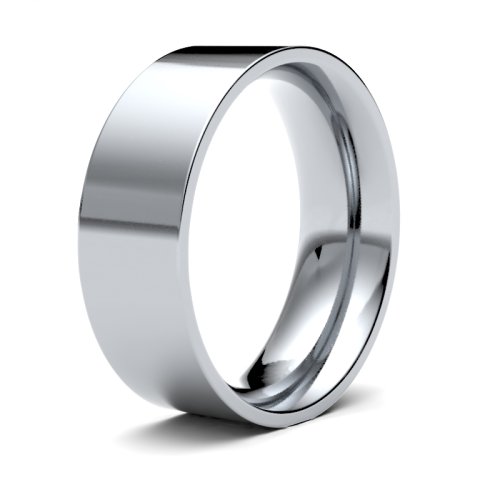 Platinum 7mm Medium Flat Court Wedding Ring